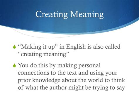 Create Meaning .